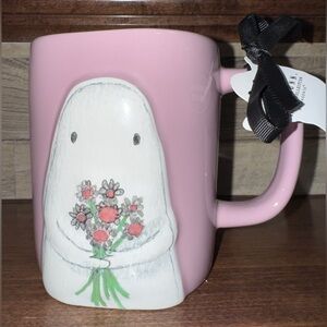 Super Cute 🥰 Halloween 🎃 Ghost Bride 👰‍♀️ Double Sided “HEY BOO” Mug by Rae Dunn